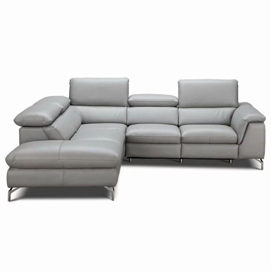 Sofas & Sectionals * | Jnm Furniture Viola Italian Leather Sectional Sofa With Power Recliner, Left Hand Facing