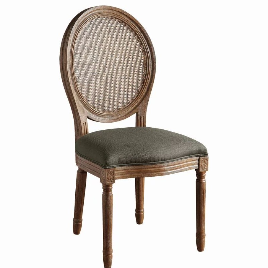Chairs * | Office Star Products Stella Cane Back Chair, Otter Fabric