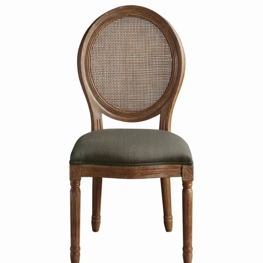 Chairs * | Office Star Products Stella Cane Back Chair, Otter Fabric