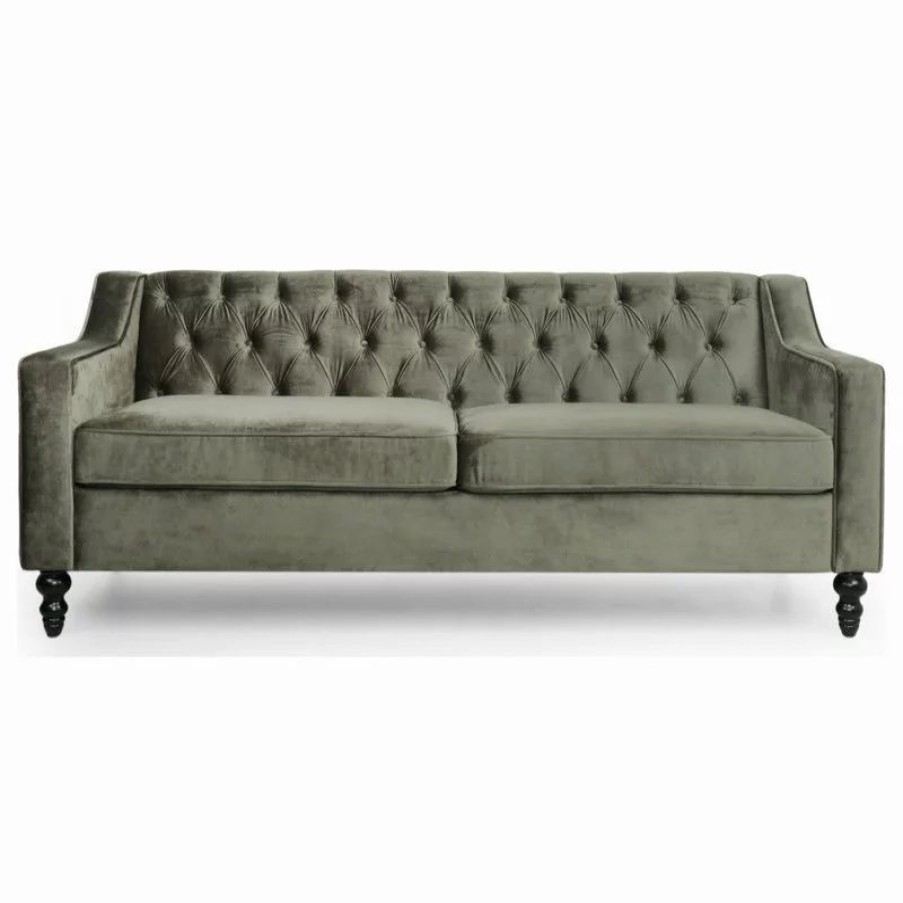 Sofas & Sectionals * | Gdfstudio Jameer Modern Glam Tufted Velvet 3 Seater Sofa