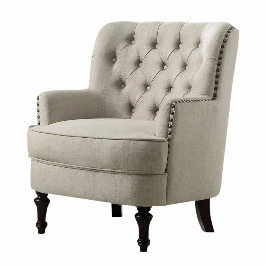Chairs * | Rosevera Corporation Jagger Arm Chair, Beige