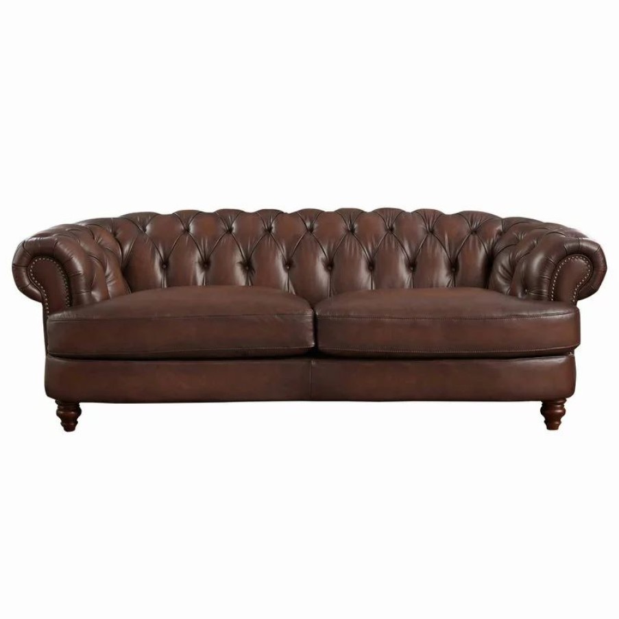 Sofas & Sectionals * | Hydeline Usa Hydeline Newport Top Grain Leather Sofa Collection, 94 Sofa