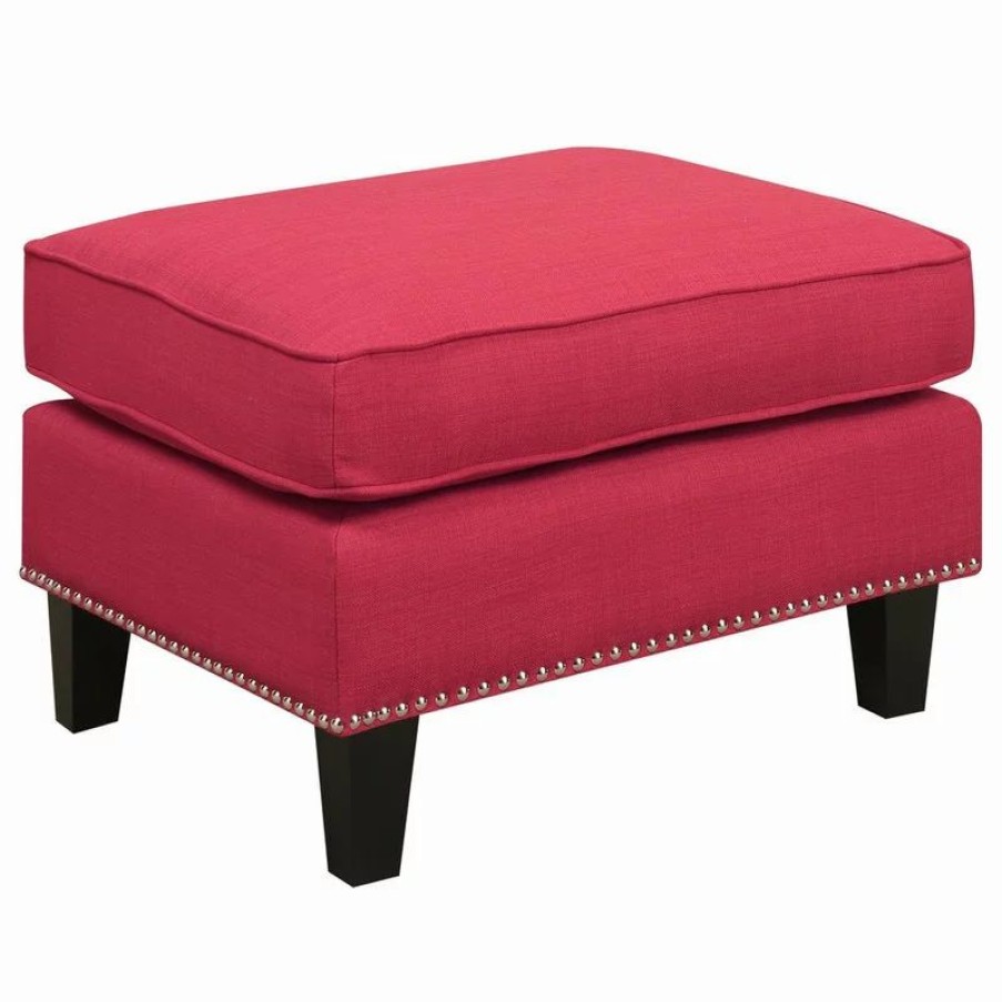 Footstools & Ottomans * | Picket House Emery Ottoman, Blue, Berry