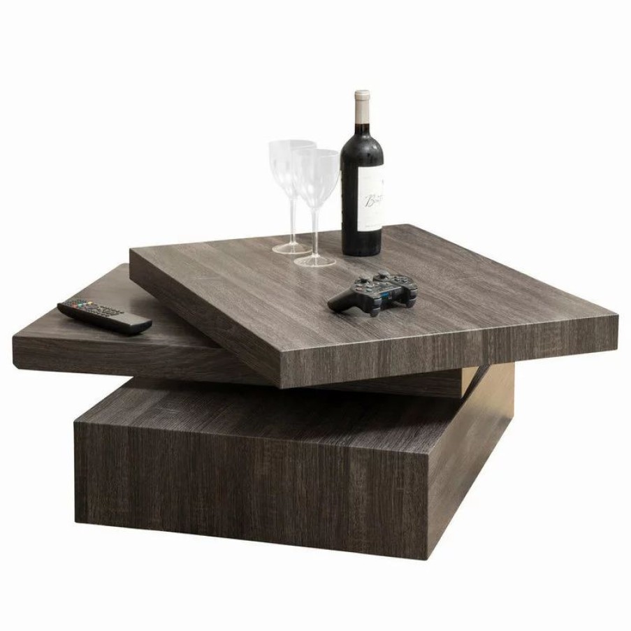 Coffee & Accent Tables * | Gdfstudio Gdf Studio Haring Square Rotating Coffee Table