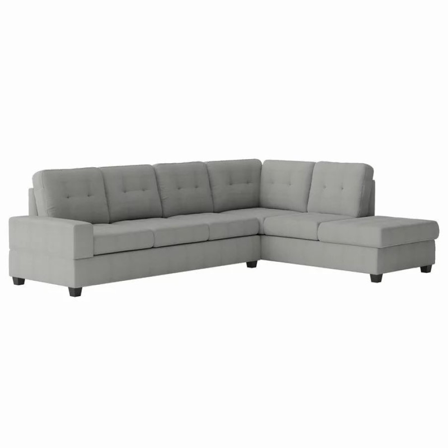 Sofas & Sectionals * | Lexicon Home Hedera 2-Piece Set Sectional Sofa, Gray Color
