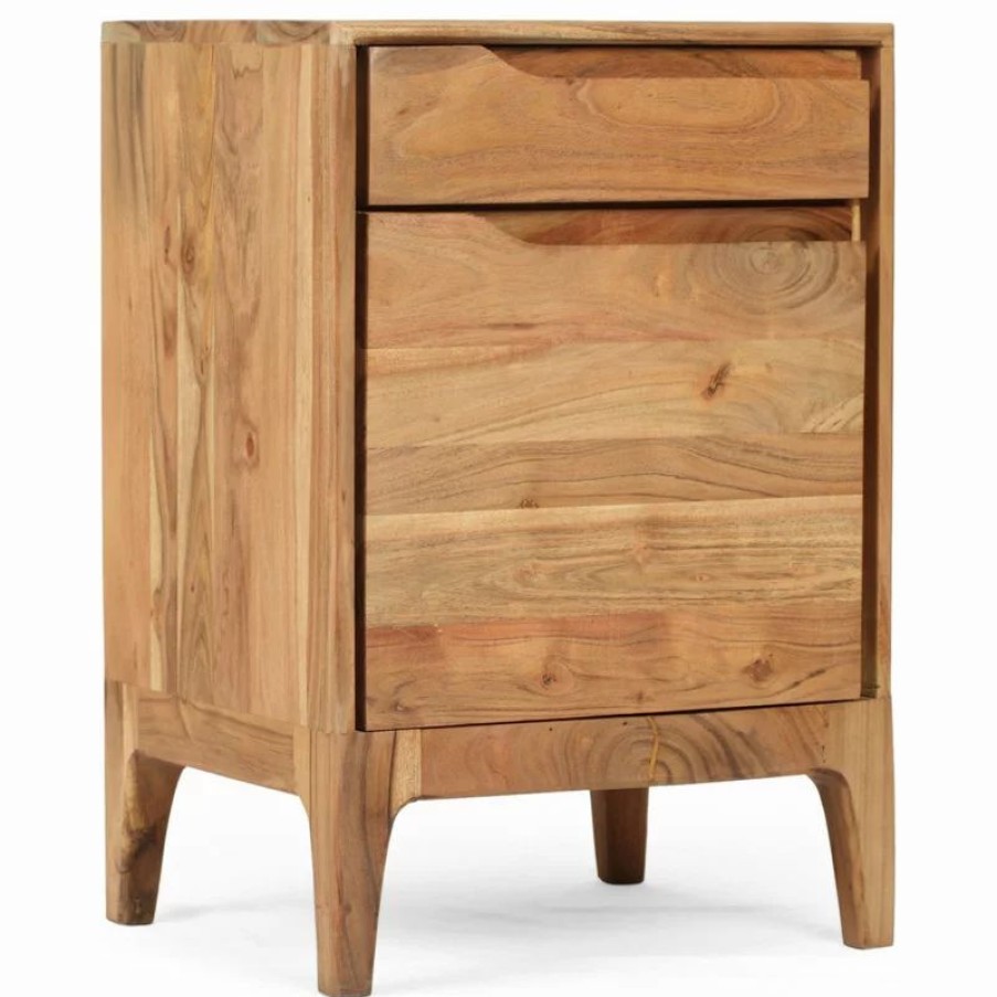 Coffee & Accent Tables * | Gdfstudio Letitia Modern Handcrafted Acacia Wood Side Table
