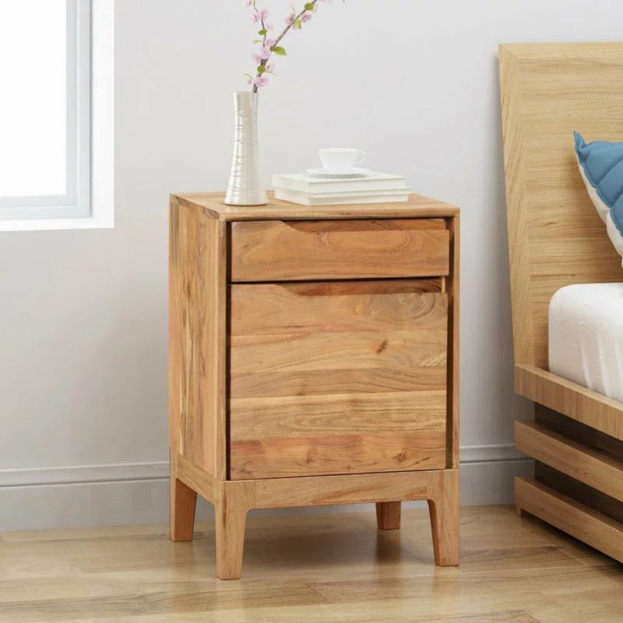 Coffee & Accent Tables * | Gdfstudio Letitia Modern Handcrafted Acacia Wood Side Table