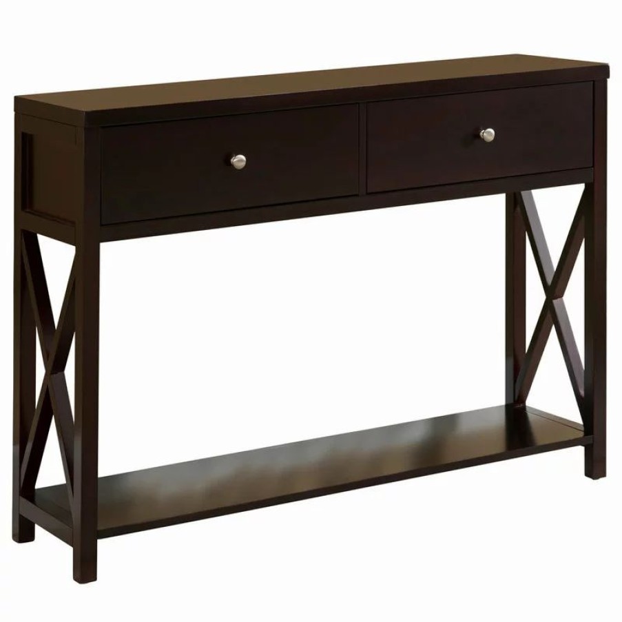 Console Tables * | Pilaster Designs Leith Wood Console Table, Cherry