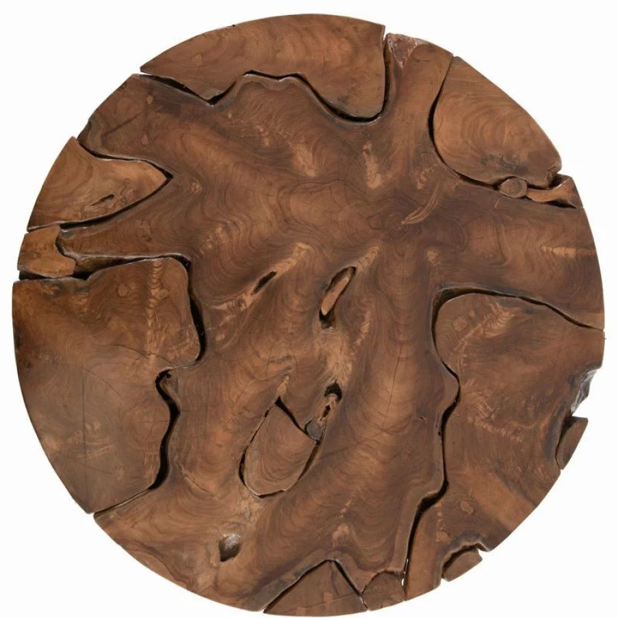 Coffee & Accent Tables * | Phillips Collection Teak Chunk Coffee Table, Round