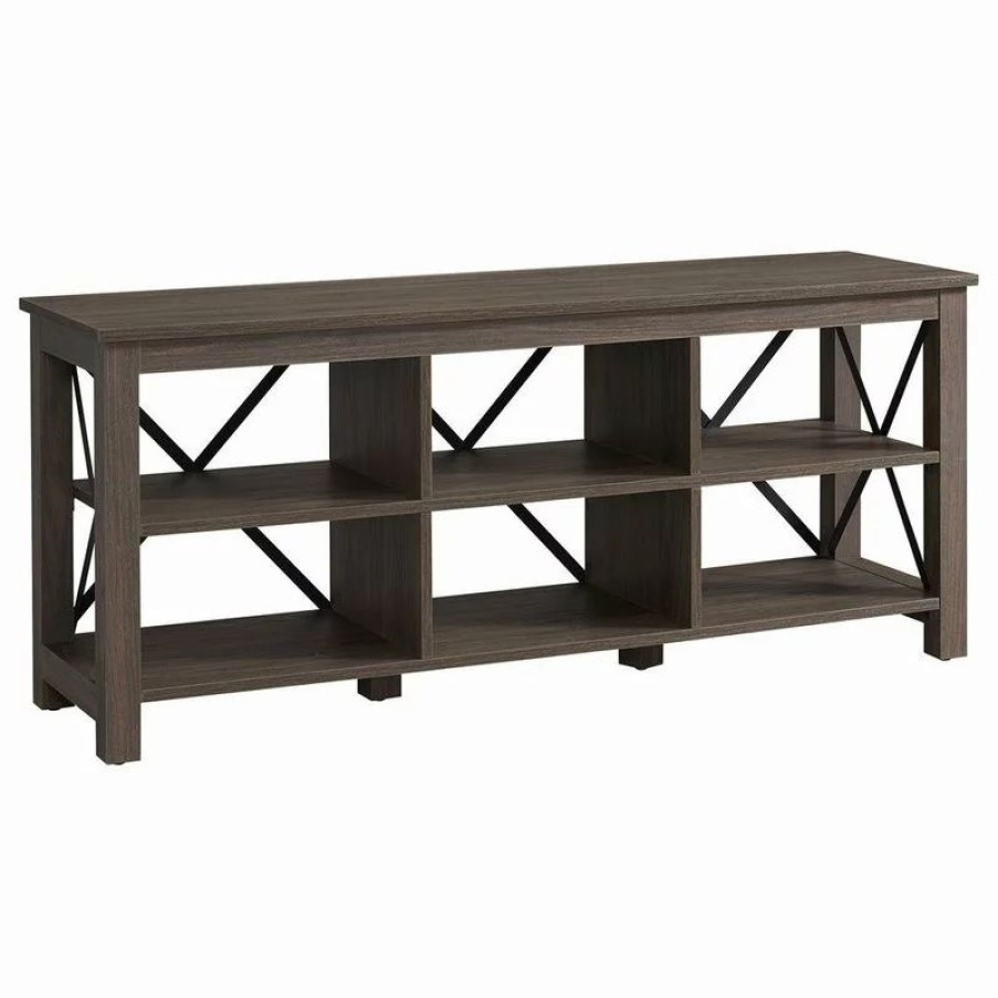 Sofas & Sectionals * | Hudson&Canal Sawyer Rectangular Tv Stand For Tv'S Up To 65 In Alder Brown