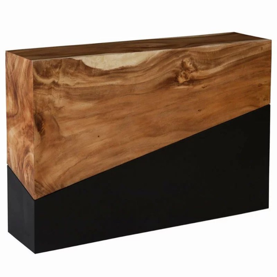 Console Tables * | Phillips Collection Geometry Console Table, Black/Brown
