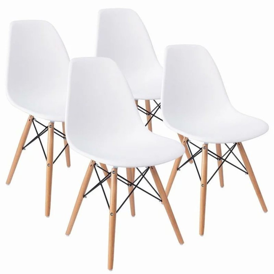 Chairs * | Null Mid Century Modern Dining Chair Effiel Modern Lounge Chair, Set Of 4