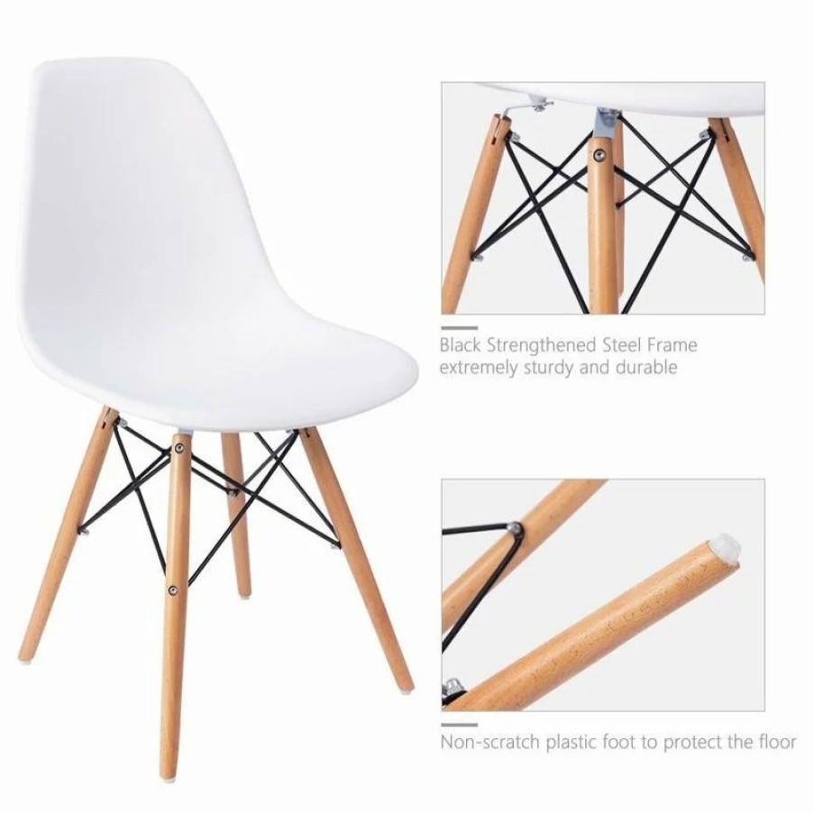 Chairs * | Null Mid Century Modern Dining Chair Effiel Modern Lounge Chair, Set Of 4