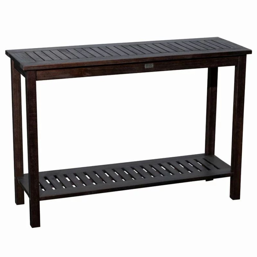 Console Tables * | Dty Outdoor Living Longs Peak Eucalyptus Console Table, Espresso