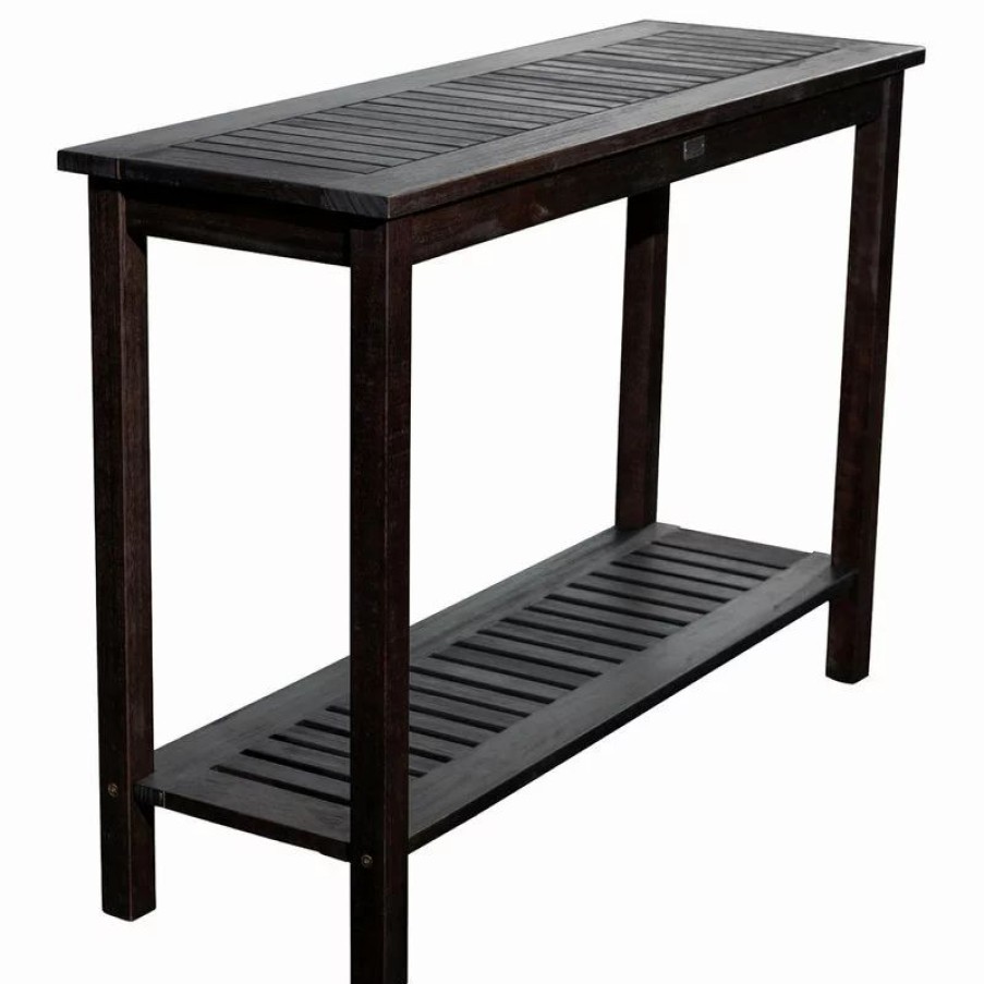 Console Tables * | Dty Outdoor Living Longs Peak Eucalyptus Console Table, Espresso
