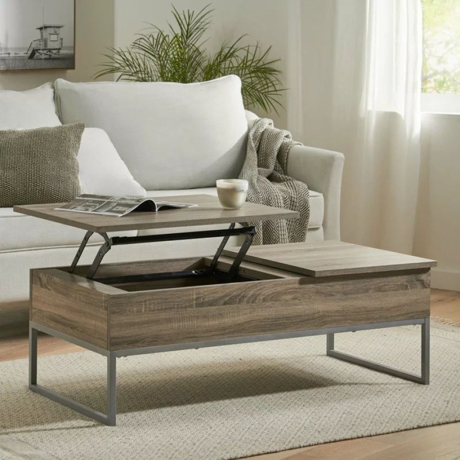 Coffee & Accent Tables * | Gdfstudio Gdf Studio Ditmar Natural Brown Lift Top Storage Coffee Table