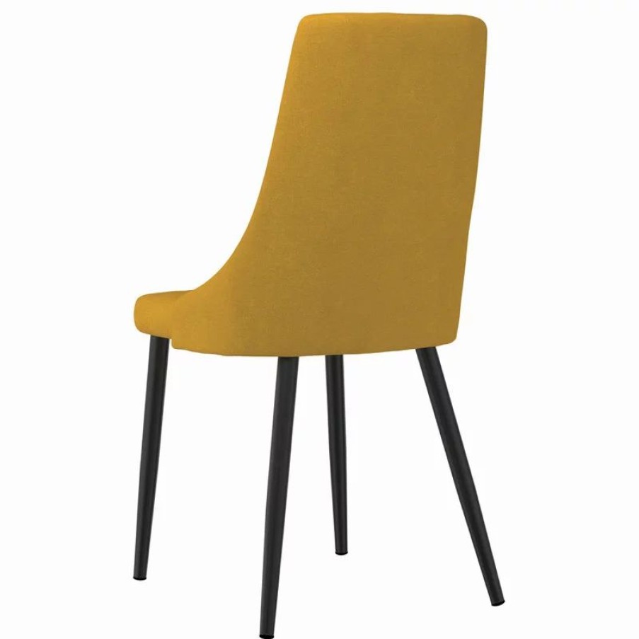 Chairs * | Mod The Lofton Dining Chair, Mustard, Fabric, Set Of 2