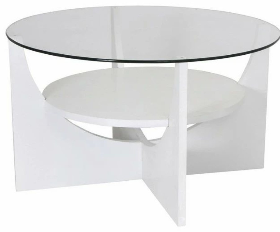 Coffee & Accent Tables * | Lumisource U Shaped Coffee Table, White