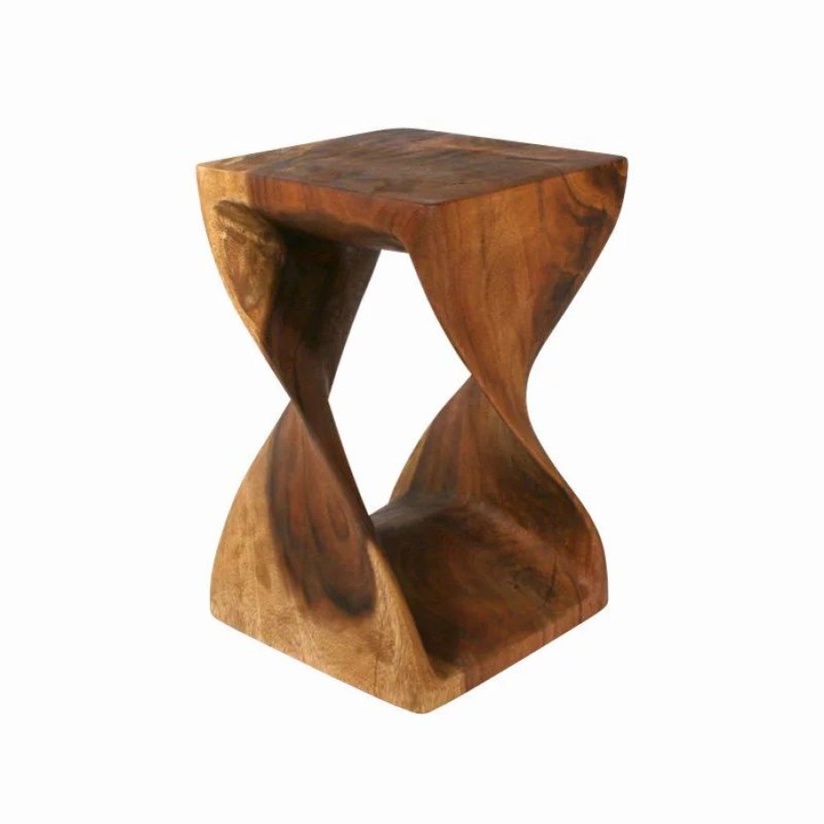 Coffee & Accent Tables * | Strata Furniture Wooden Twist Table, Walnut, 14 X20