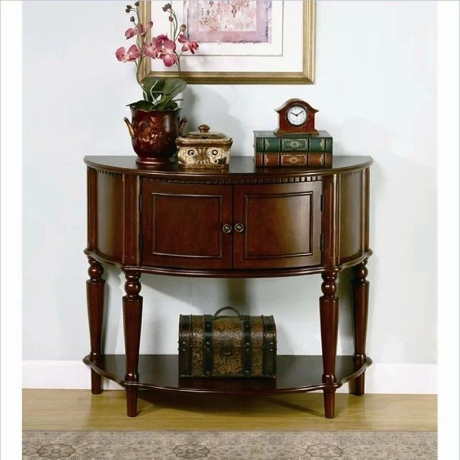 Console Tables * | Coaster Home Furnishings Coaster Storage Entryway Console Hall Table In Brown
