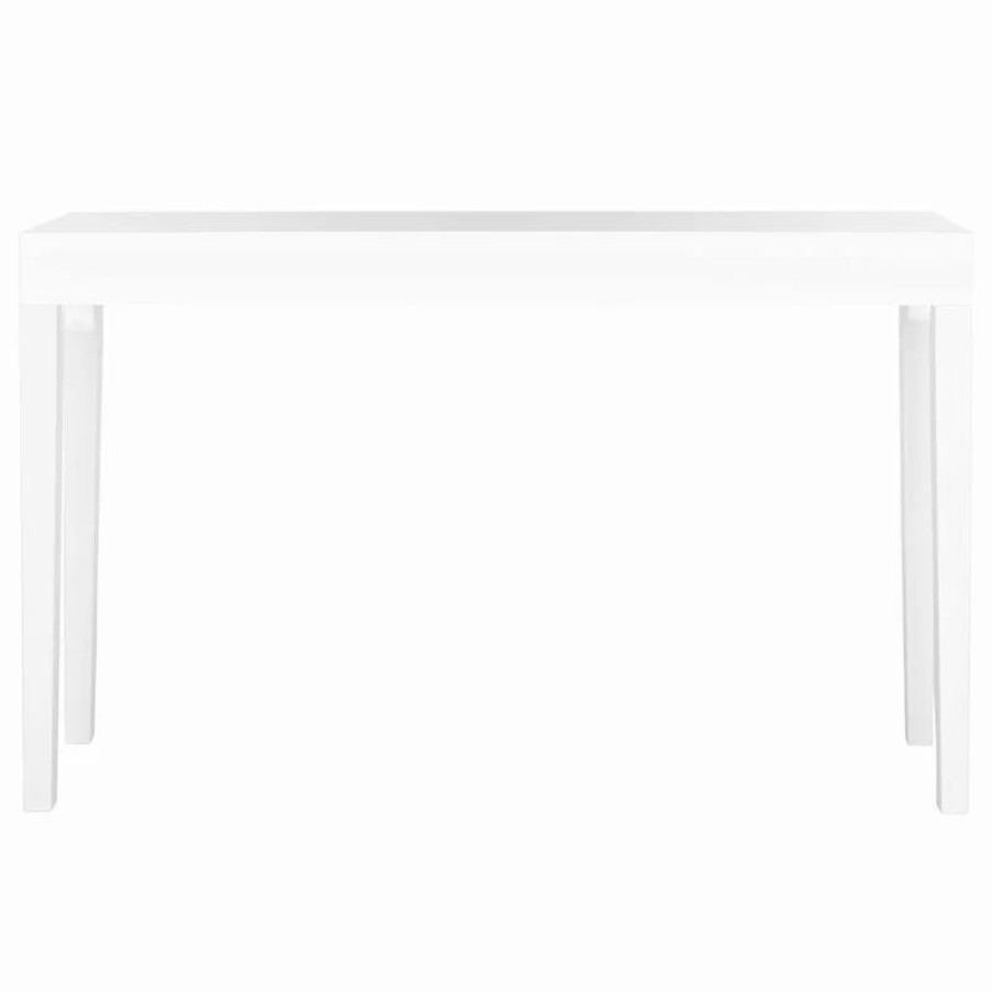 Console Tables * | Safavieh Kayson Mid-Century Scandinavian Lacquer Console Table, White
