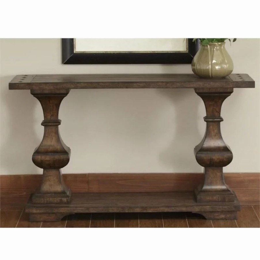Console Tables * | Liberty Furniture Industries, Inc Sedona Dark Brown Sofa Table