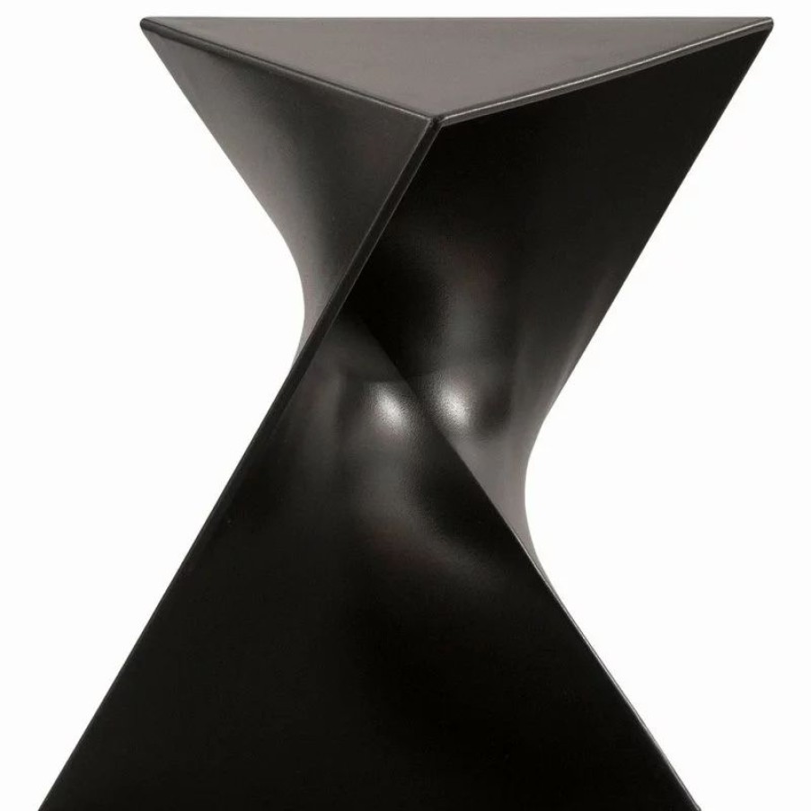 Coffee & Accent Tables * | Leisuremod Randolph Modern Triangle Accent Side End Table, Black