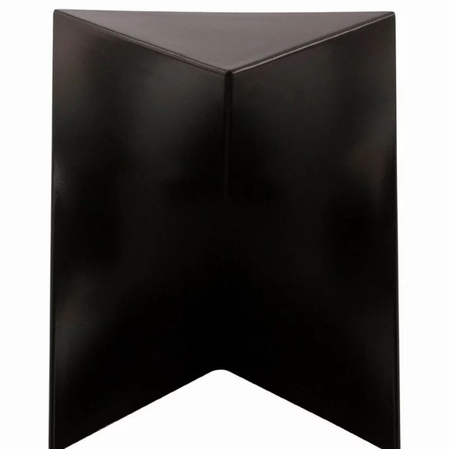 Coffee & Accent Tables * | Leisuremod Randolph Modern Triangle Accent Side End Table, Black