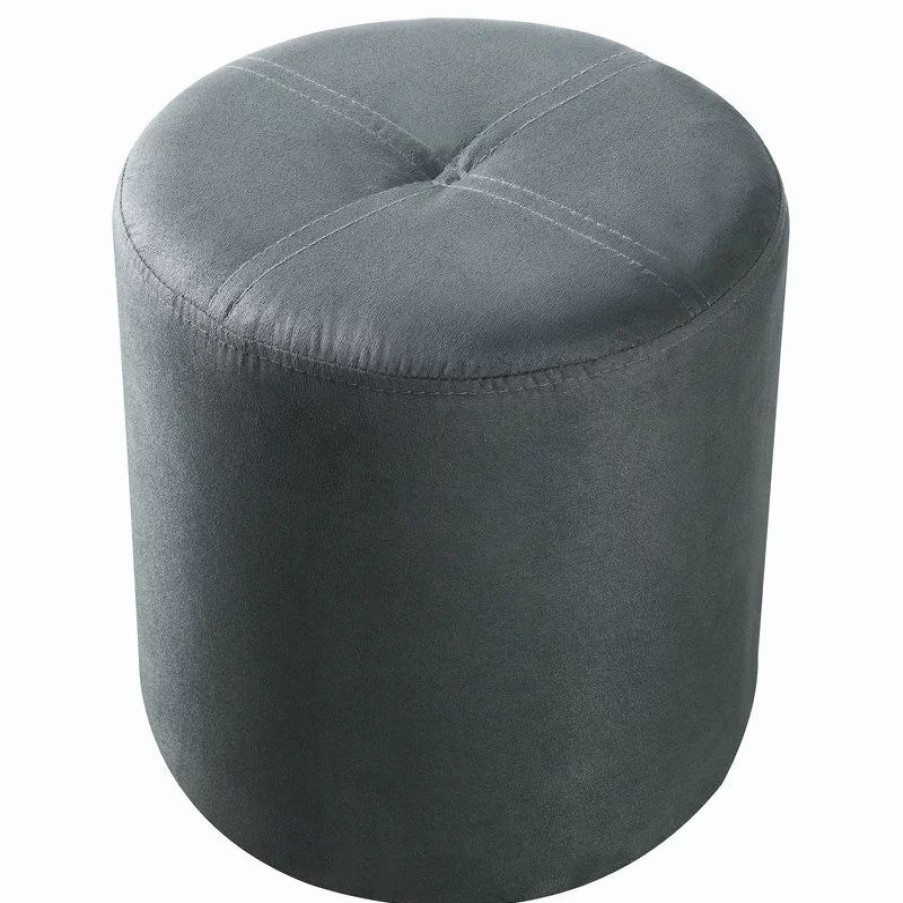 Footstools & Ottomans * | Pilaster Designs Otto Stool, Gray