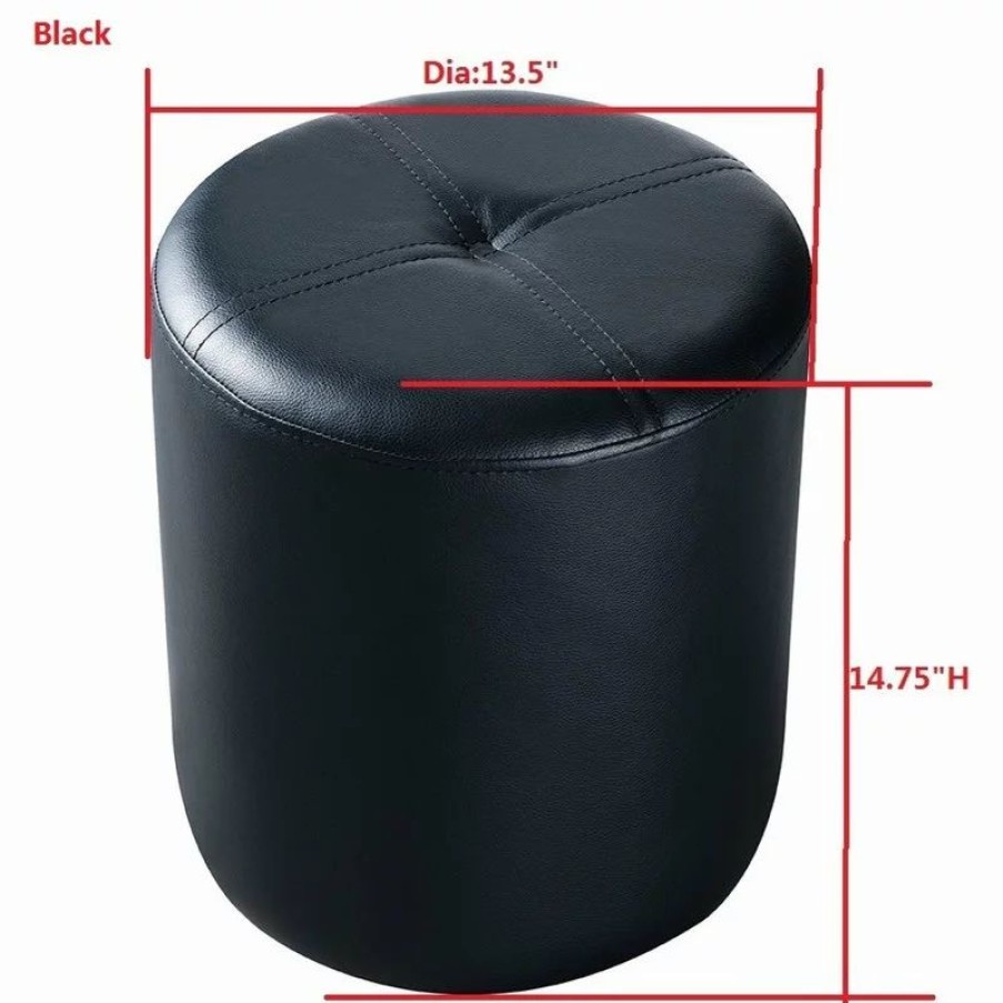 Footstools & Ottomans * | Pilaster Designs Otto Stool, Gray