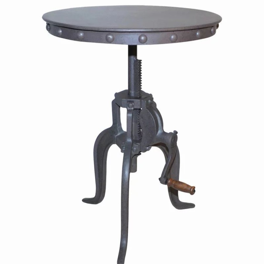 Coffee & Accent Tables * | Carolina Classics Adjustable Height Crank Table, Industrial