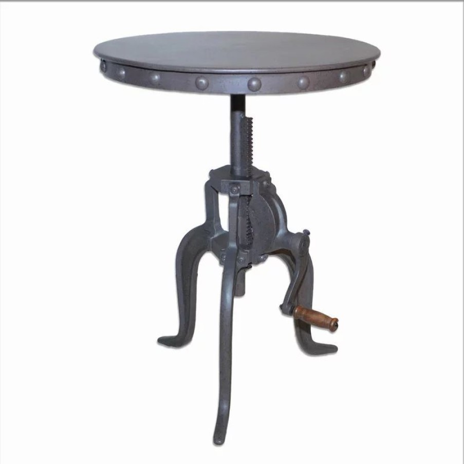Coffee & Accent Tables * | Carolina Classics Adjustable Height Crank Table, Industrial