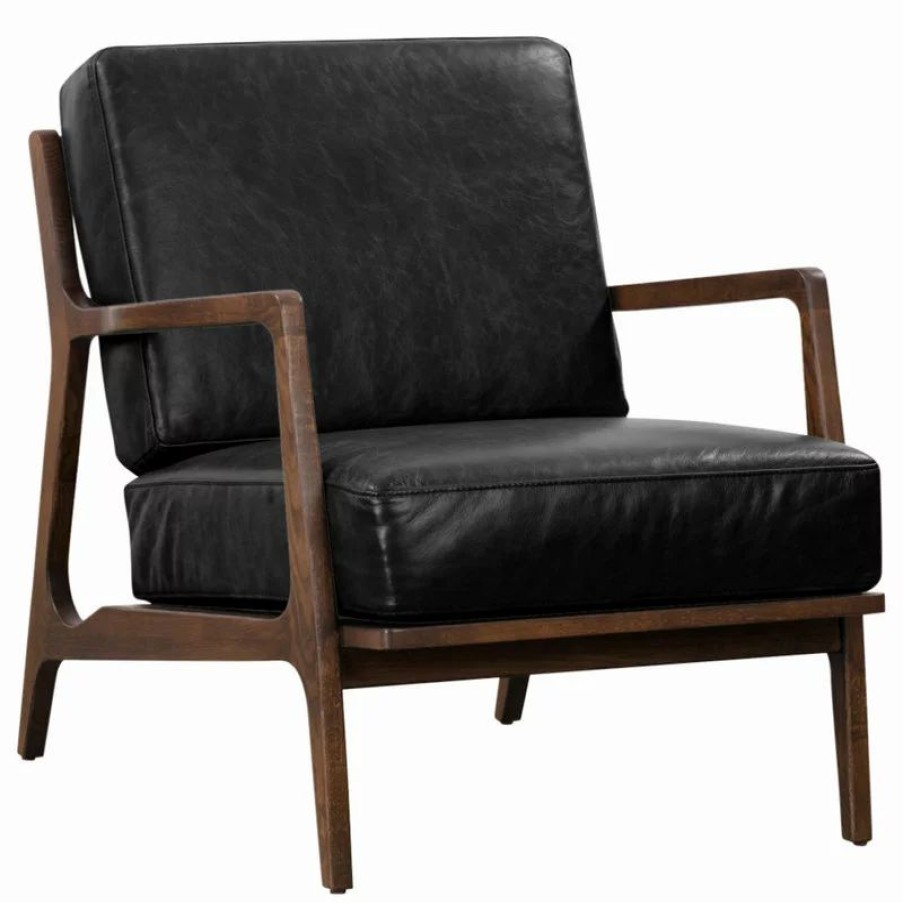 Chairs * | Poly & Bark Poly And Bark Verity Lounge Chair, Onyx Black
