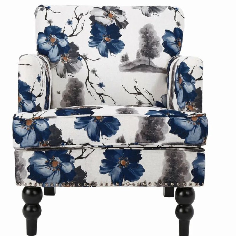 Chairs * | Gdfstudio Gdf Studio Manon Floral Print Fabric Club Chair