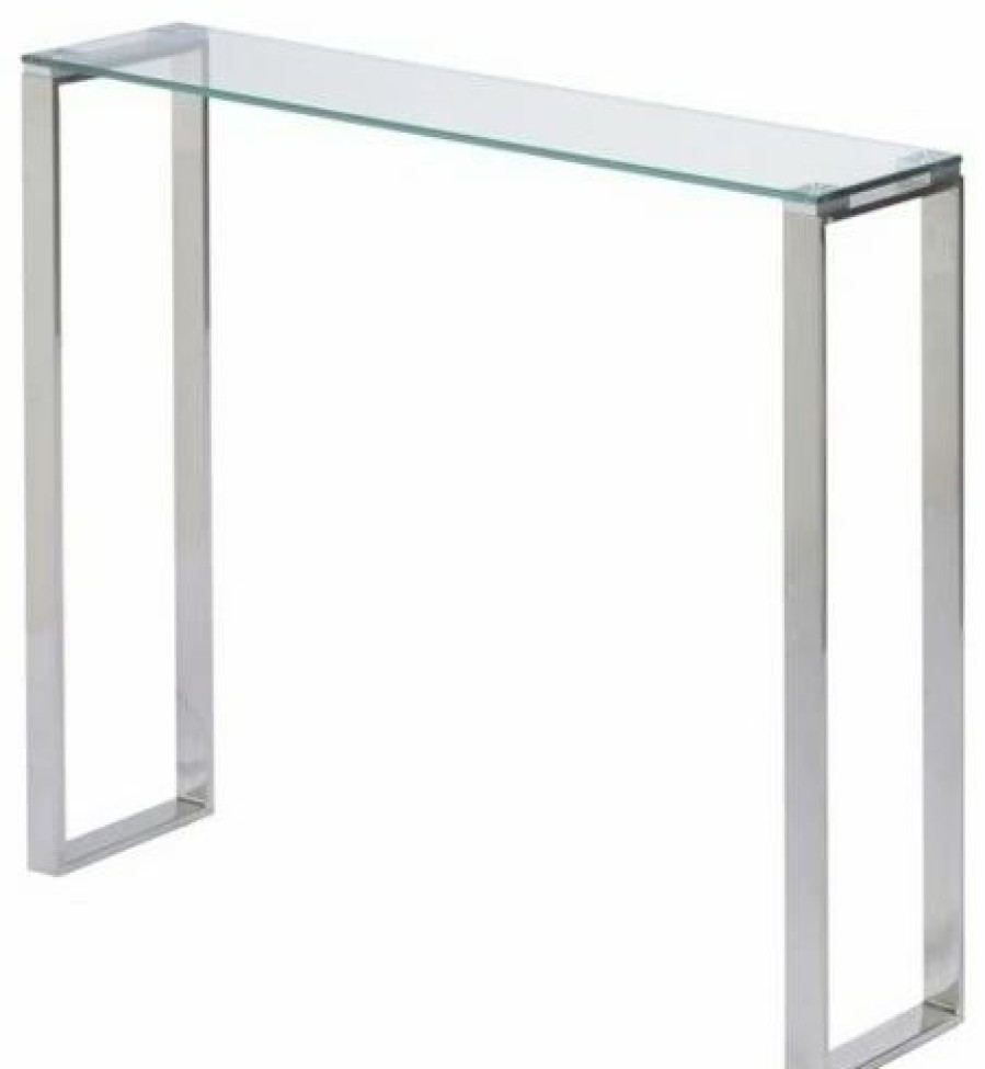 Console Tables * | Plata Import Llc Irina Narrow Glass Console Table, 30