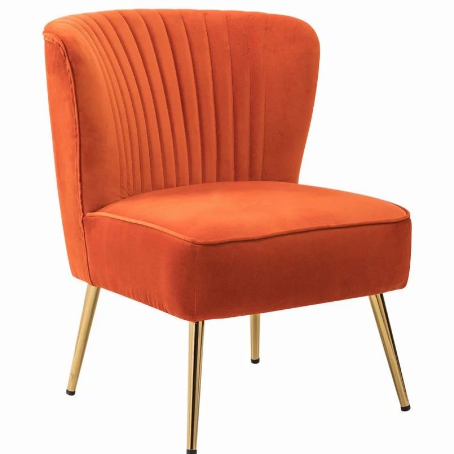 Chairs * | Karat Home Monica Side Chair, Orange