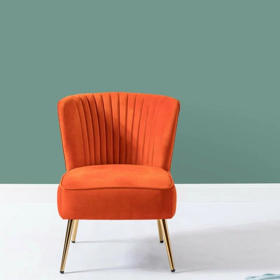 Chairs * | Karat Home Monica Side Chair, Orange