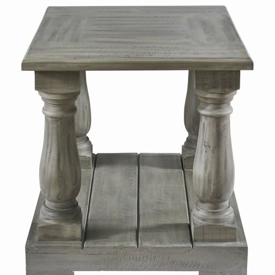 Coffee & Accent Tables * | Picket House Ivan 4 Pedestal End Table