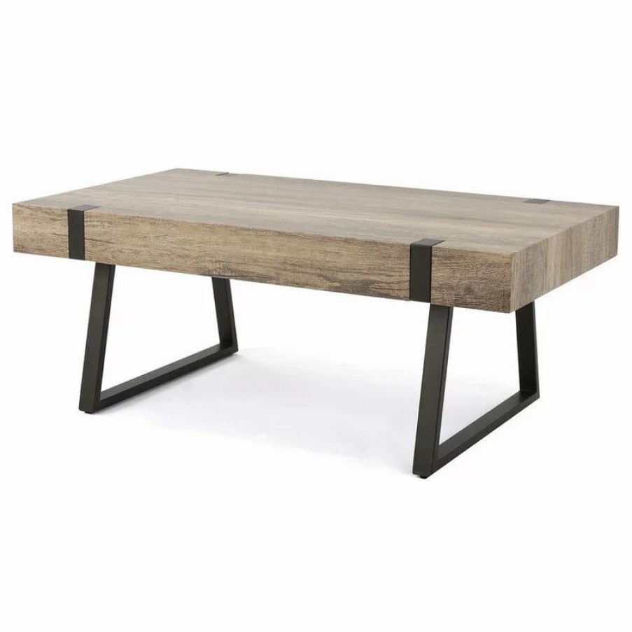 Coffee & Accent Tables * | Gdfstudio Gdf Studio Genwa Canyon Coffee Table, Canyon Gray