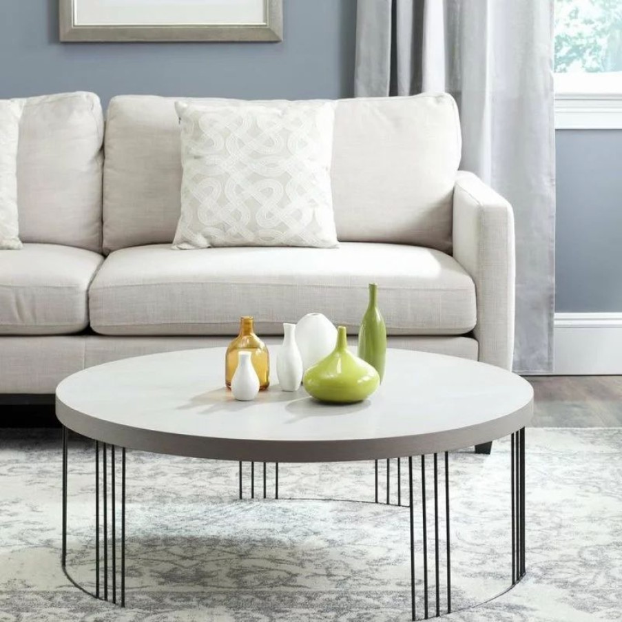 Coffee & Accent Tables * | Safavieh Keelin Mid-Century Scandinavian Wood Coffee Table, Gray/Black