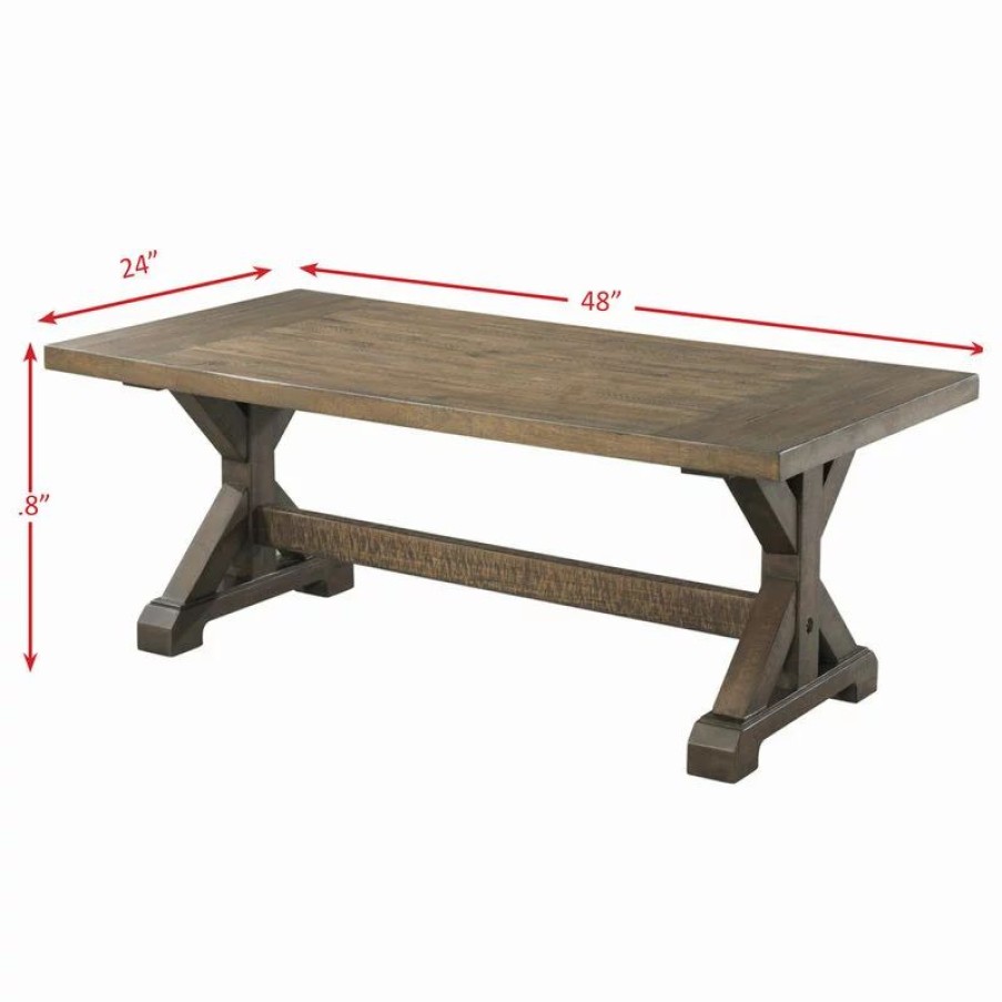 Coffee & Accent Tables * | Picket House Flynn Trestle Coffee Table