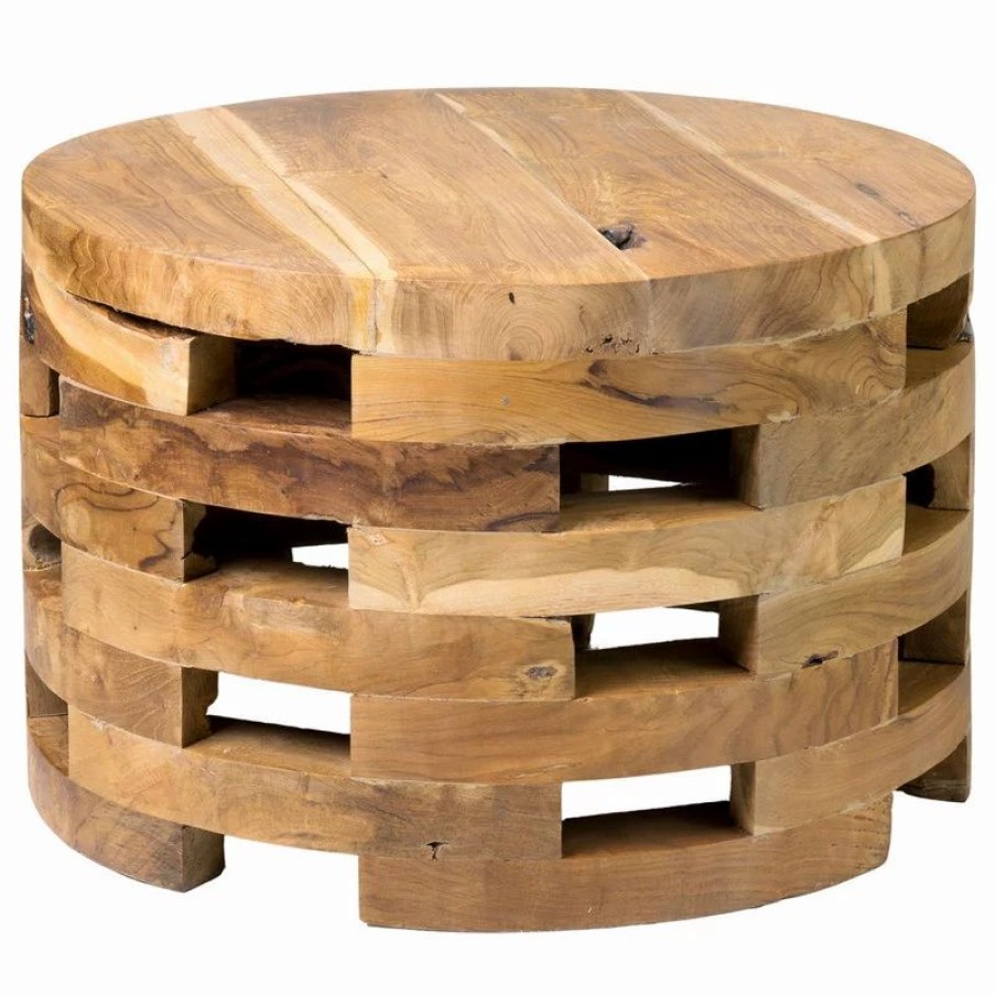 Coffee & Accent Tables * | East At Main Primrose Teak Coffee Table