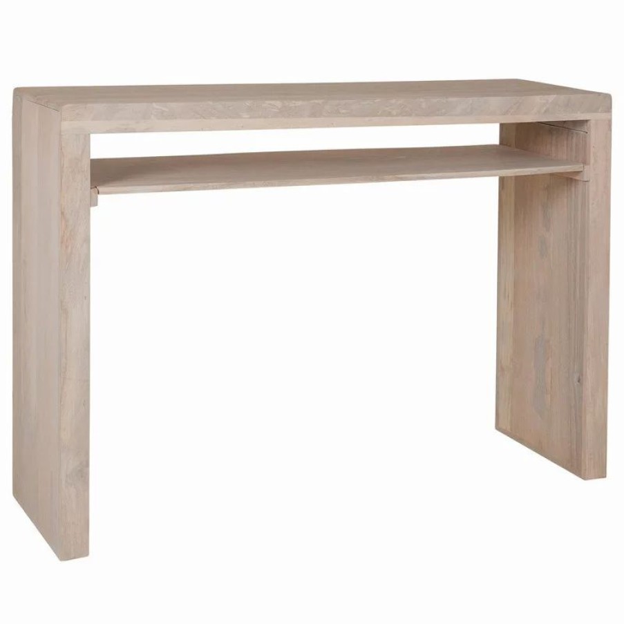 Console Tables * | East At Main Karson Mango Wood Console Table, Light Natural