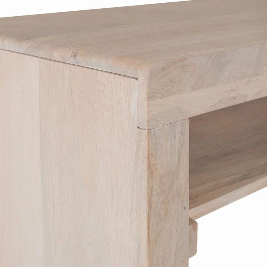 Console Tables * | East At Main Karson Mango Wood Console Table, Light Natural