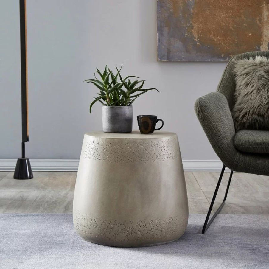 Coffee & Accent Tables * | Gdfstudio Nova Indoor Lightweight Concrete Accent Side Table