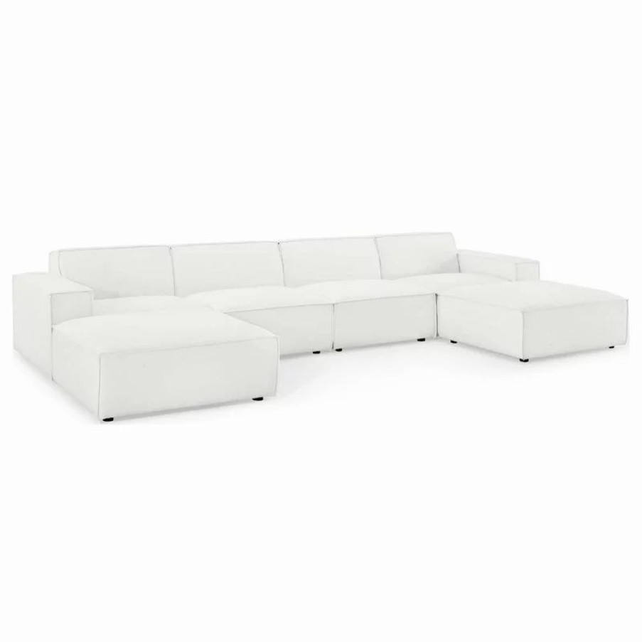 Sofas & Sectionals * | Lexmod Restore 6-Piece Sectional Sofa, White