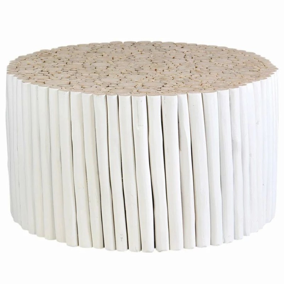Coffee & Accent Tables * | East At Main'S Narrows Teak Coffee Table (31X31X16) White