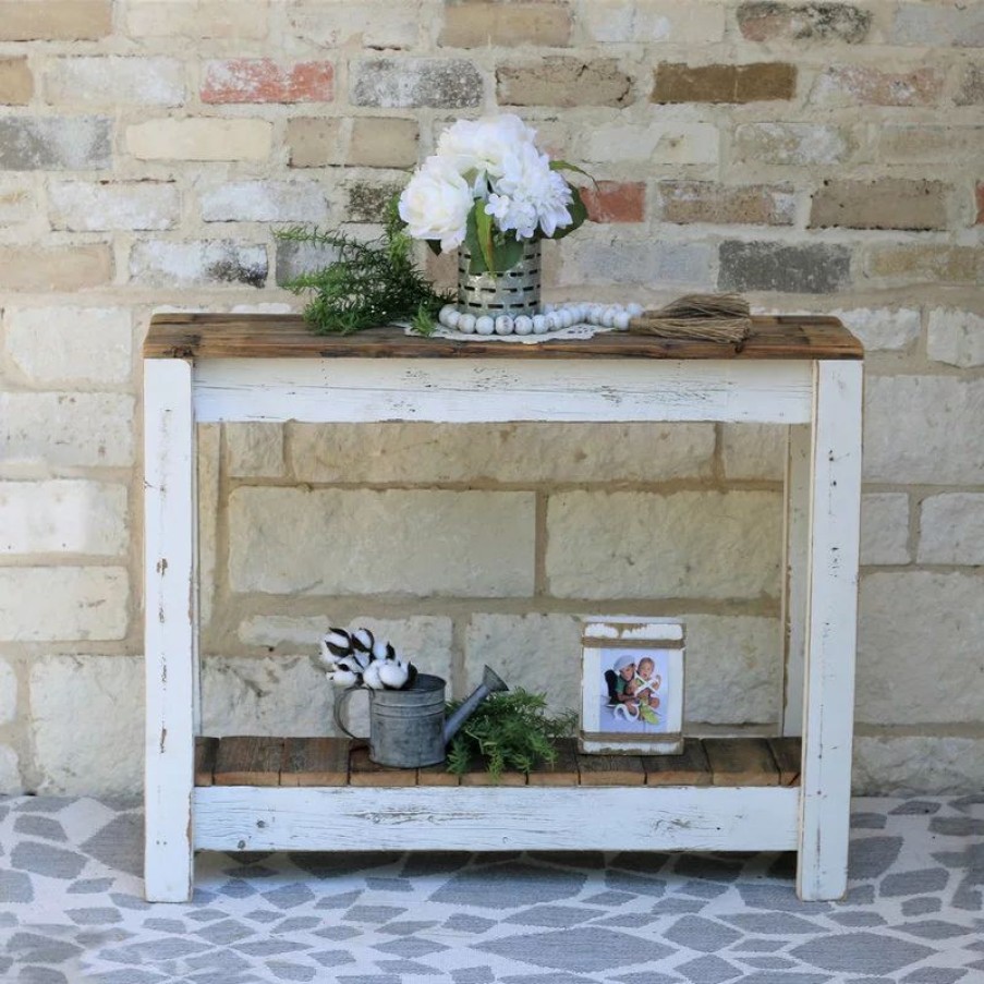 Console Tables * | Doug And Cristy Designs 36 Combo Console, White