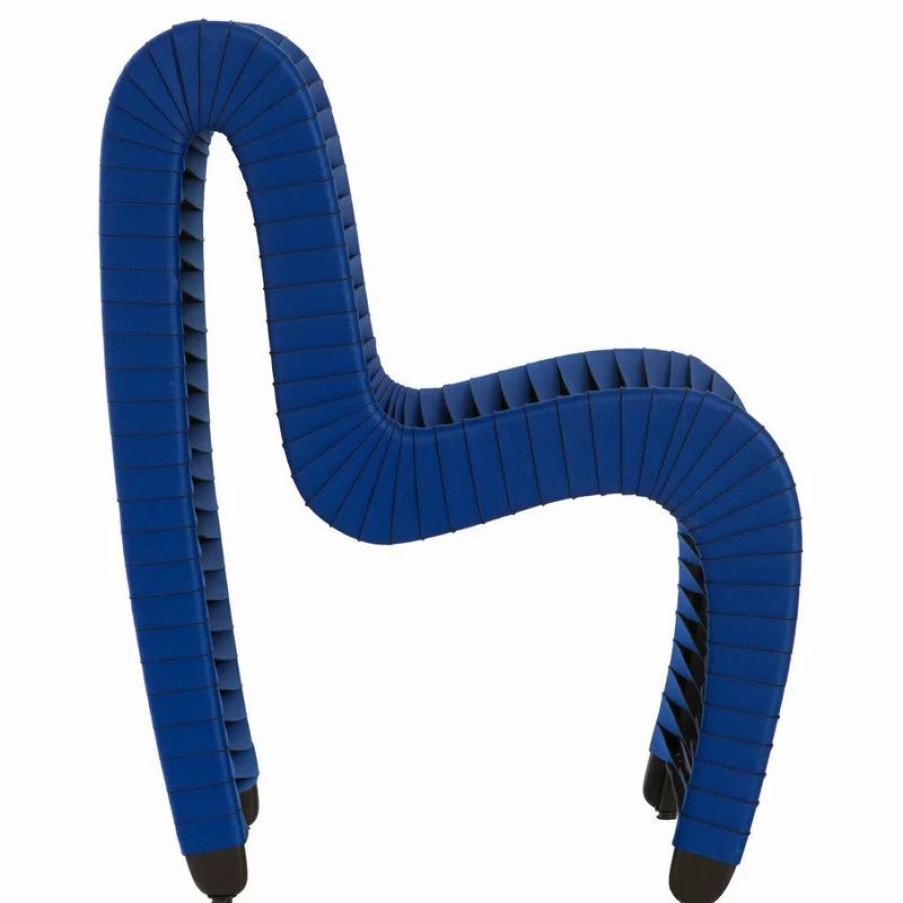 Chairs * | Mod The Bradbury Dining Chair, Blue And Black, Cotton