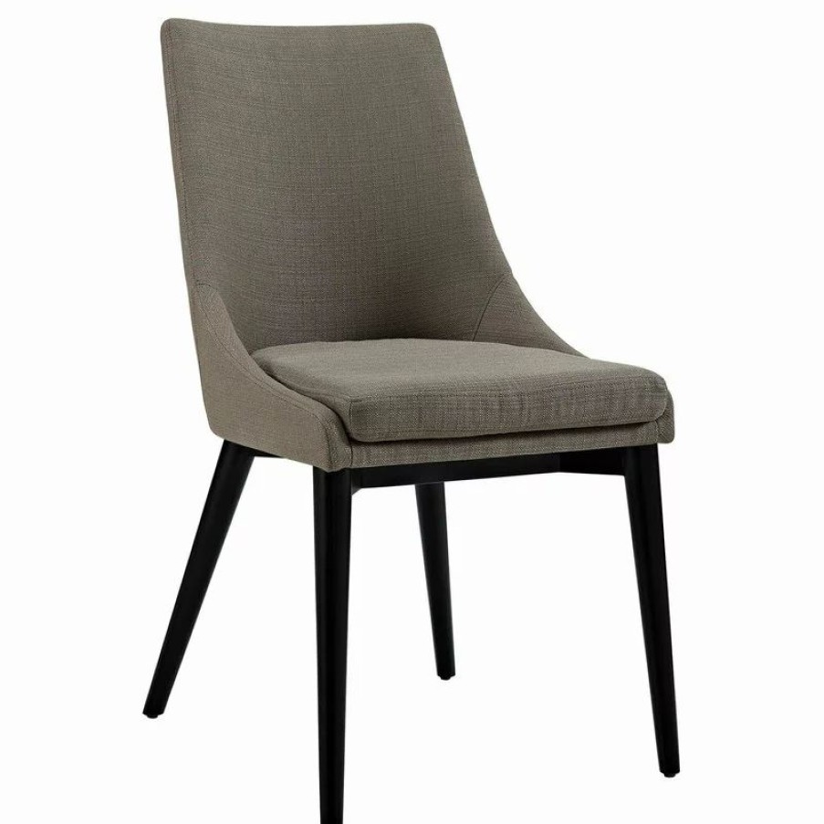 Chairs * | Lexmod Viscount Upholstered Fabric Dining Side Chair, Granite